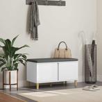 vidaXL Hallenbank Wit 80 x 38 x 46 cm Geengineerd Hout en, Verzenden, Nieuw