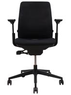 Steelcase Amia Bureaustoel - Refurbished - Nieuwe Stoffering, Verzenden, Zwart, Zo goed als nieuw, Bureaustoel