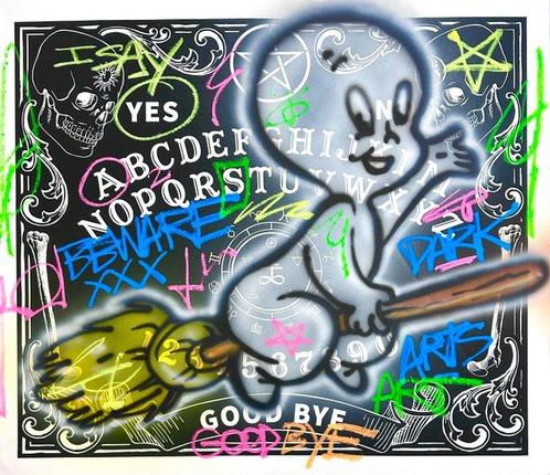 Outside313 - Casper x Ouija Board - Darkness, Antiek en Kunst, Kunst | Schilderijen | Modern
