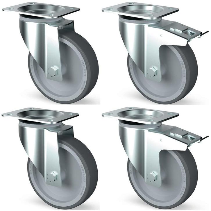 Wielenset | Diamond Koelingen | 4 Wielen (2 Geremd) |, Zakelijke goederen, Horeca | Keukenapparatuur, Nieuw in verpakking, Verzenden