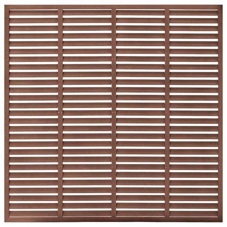 HKC Louvre Schutting 180x180 - Bruin - OP = OP! Tuin Upgr..., Tuin en Terras, Schuttingen, 1 tot 2 meter, Minder dan 3 meter, Nieuw