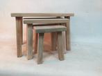 Set bijzettafels (3) - Eik - Set bijzet tafeltjes eik