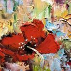 Magorzata cka (1958) - flower meadow, Antiek en Kunst