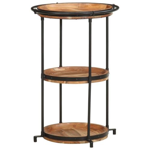 vidaXL Bijzettafel Ø55x83 cm massief acaciahout, Huis en Inrichting, Tafels | Bijzettafels, Nieuw, Verzenden