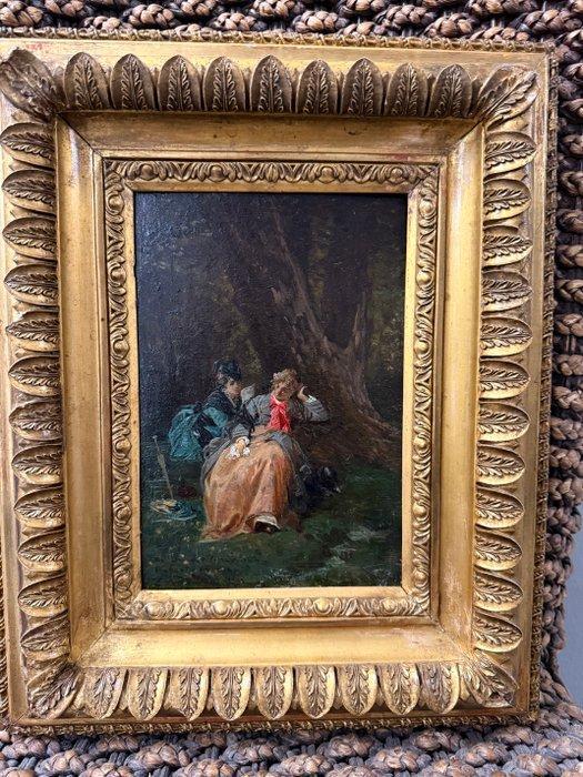 Carlo Pittara (1835-1890) - Confidenze, Antiek en Kunst, Kunst | Schilderijen | Klassiek