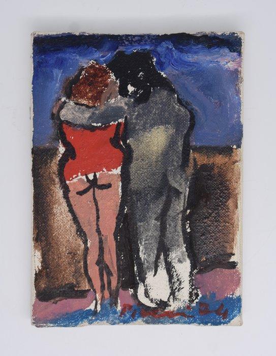 Walter Piacesi (1929-2022) - Innamorati al muretto, Antiek en Kunst, Kunst | Designobjecten