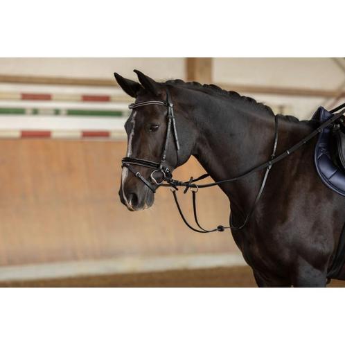 Martingaal leder incl. stopper - zwart - kerbl, Dieren en Toebehoren, Paarden en Pony's | Overige Paardenspullen, Nieuw