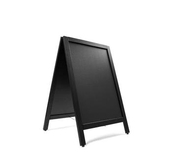 Krijtstoepbord Zwart 55 x 85 cm dennen houten omlijsting - beschikbaar voor biedingen