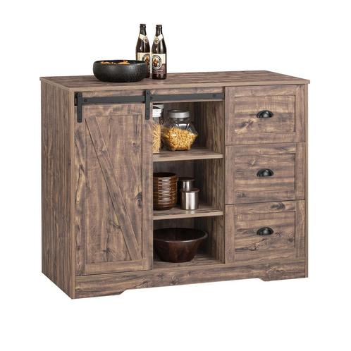 Tweedekans | SoBuy Keukenkast - KNL08-N - MDF & BP-platen -, Huis en Inrichting, Woonaccessoires | Wijnrekken, Ophalen of Verzenden