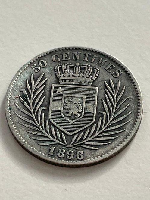 Belgisch-Congo, Congo-vrijstaat. Leopold II. 5, 50 Cents, 5, Postzegels en Munten, Munten | Nederland