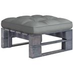 vidaXL Tuinhocker pallet geïmpregneerd grenenhout grijs, Tuin en Terras, Verzenden, Nieuw