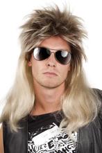 Rocker Pruik Blond Matje Mullet Metal Glamrock Eighties 80s, Vêtements | Hommes, Ophalen of Verzenden