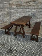 Antico tavolo fratino completo di due panchine coeve - Tafel