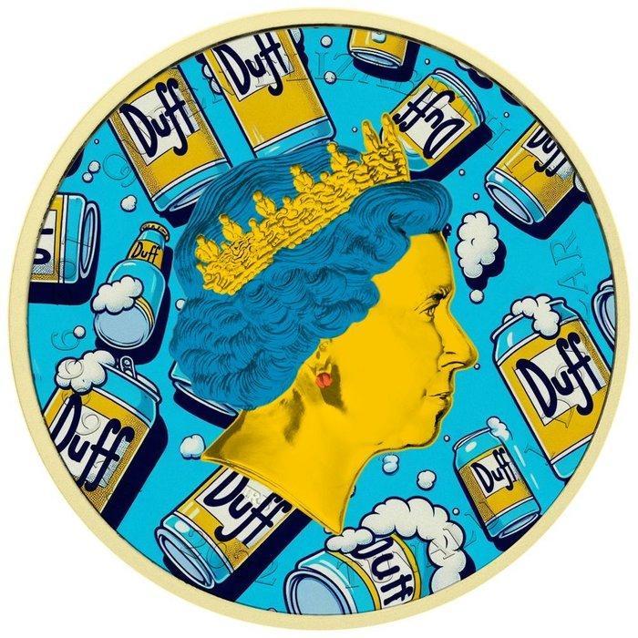 Tuvalu. 1 Dollar 2022 Homer Simpson-Beer Time 1 Oz, (.999), Postzegels en Munten, Munten | Europa | Niet-Euromunten