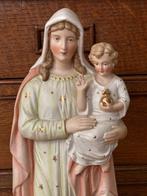 Porcelaine - sculptuur, Statue Vierge a l’enfant- porcelaine, Antiek en Kunst