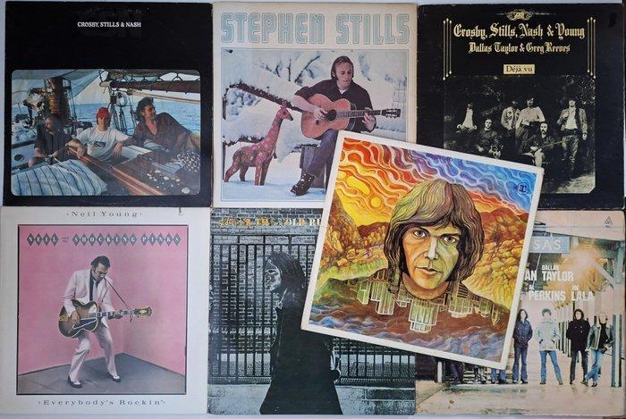 Crosby, Stills, Nash & Young - Collection of seven beautiful, Cd's en Dvd's, Vinyl Singles