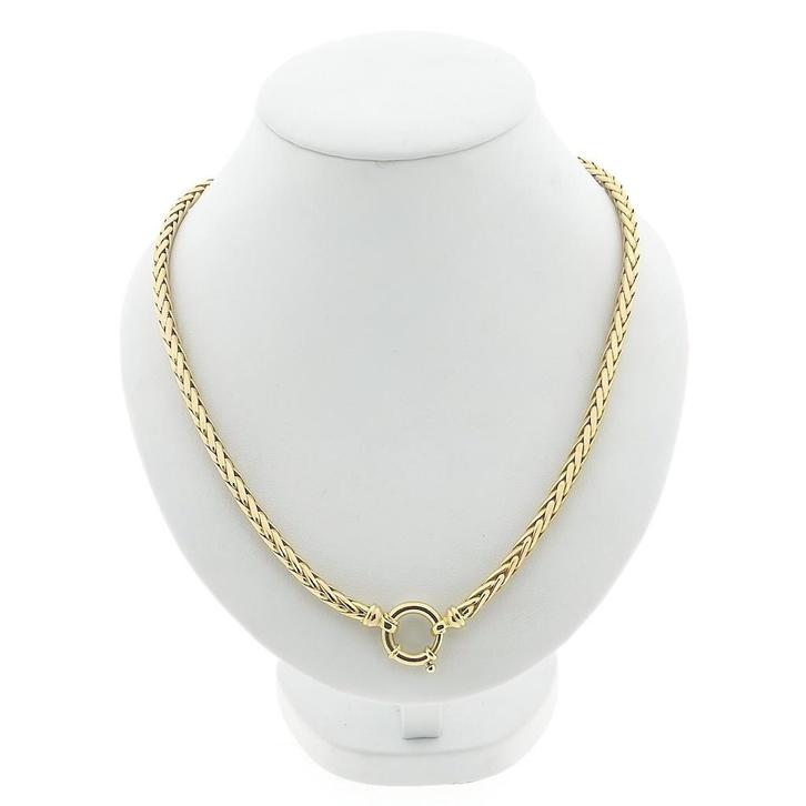 Gouden vossenstaart schakelcollier (Ketting), Bijoux, Sacs & Beauté, Colliers, Enlèvement ou Envoi