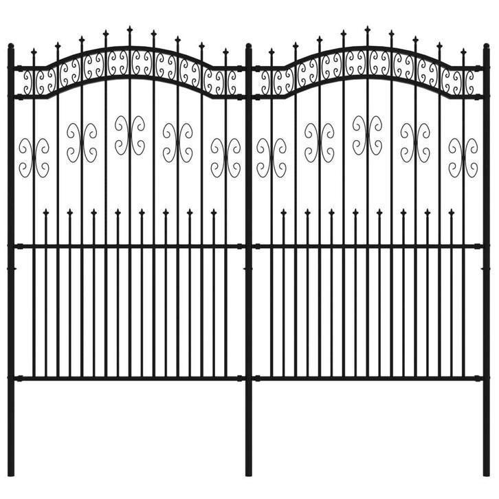 222cm Zwart Tuinhek | OP = OP | Koopje!, Tuin en Terras, Schuttingen, 2 meter of meer, Minder dan 3 meter, Nieuw, IJzer, Verzenden