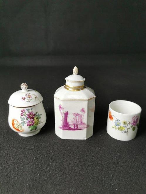 Meissen e Ludwigsburg  - 3 oggetti rari - Altezza massima, Antiek en Kunst, Antiek | Glaswerk en Kristal