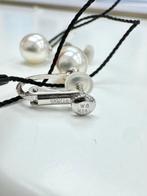 Zonder minimumprijs - Oorbellen - 14 karaat Witgoud Parel, Nieuw