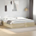 vidaXL Bedframe bewerkt hout sonoma eikenkleurig 180x200 cm, Huis en Inrichting, Slaapkamer | Bedden, Verzenden, Nieuw