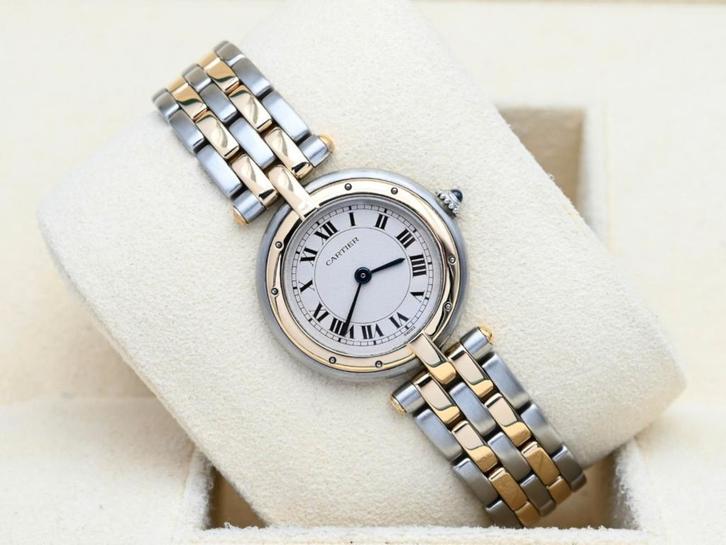 Cartier Panthere Ref. 166920 Year 1991 (Box & Papers), Handtassen en Accessoires, Horloges | Dames, Goud, Zo goed als nieuw, Goud