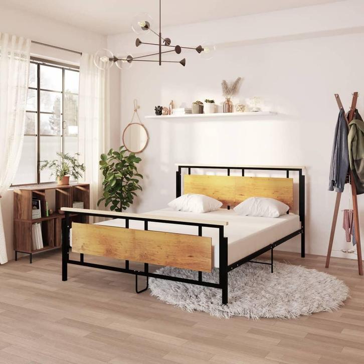 vidaXL Bedframe metaal 160x200 cm, Huis en Inrichting, Slaapkamer | Bedden, Nieuw, Verzenden