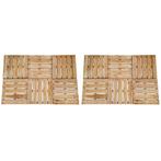 vidaXL 12 st Terrastegels 50x50 cm hout bruin, Verzenden, Nieuw