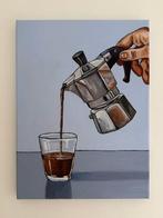 Cansu Rossi - Coffee in the Air - Oil painting, Antiquités & Art
