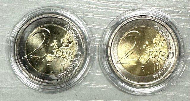 Vaticaan. 2 Euro 2021 Dante Alighieri + Caravaggio (2, Postzegels en Munten, Munten | Europa | Niet-Euromunten