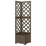 vidaXL Latwerkplantenbak hoekmodel 40x40x150 cm vurenhout, Tuin en Terras, Verzenden, Nieuw