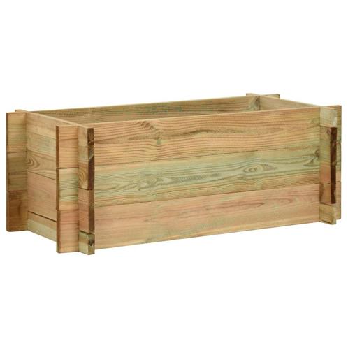 vidaXL Plantenbak 80 cm geïmpregneerd grenenhout, Tuin en Terras, Bloempotten, Nieuw, Verzenden