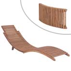 vidaXL Ligbed inklapbaar massief teakhout, Tuin en Terras, Ligbedden, Verzenden, Nieuw