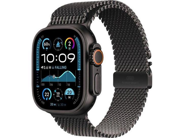 Apple Watch Ultra 2 - GPS + Cellular - 49mm Titanium - Zwart, Handtassen en Accessoires, Smartwatches, Zo goed als nieuw, Verzenden