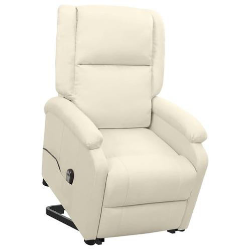 vidaXL Sta-op-stoel stof crèmekleurig, Huis en Inrichting, Fauteuils, Nieuw, Verzenden