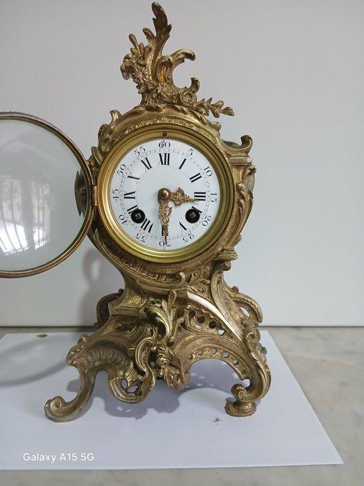 Pendule - - Verguld brons - 1900-1910, Antiquités & Art, Antiquités | Horloges