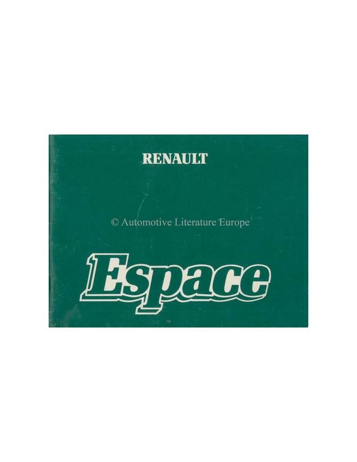 1984 RENAULT ESPACE INSTRUCTIEBOEKJE FRANS, Auto diversen, Handleidingen en Instructieboekjes, Ophalen of Verzenden