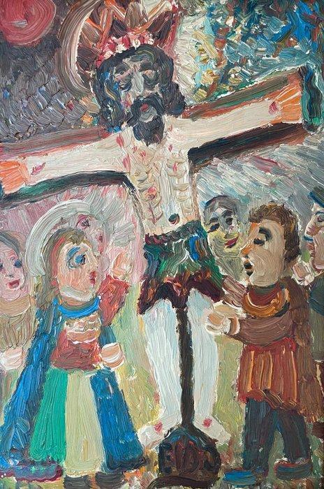 Ernest Van Den Driessche (1894-1985) - Christus aan het, Antiek en Kunst, Kunst | Schilderijen | Modern