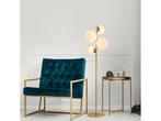 Fulgor vloerlamp | metalen frame | glazen kap | 33x33x162 cm, Verzenden, Nieuw