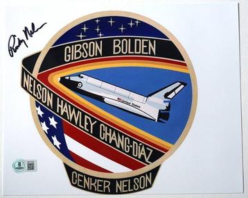 Astronaut George Pinky Nelson - Handtekening, foto met
