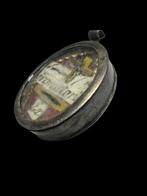 Reliekhouder - Glas, Textiel, Zilver - 1800-1850 - Santa