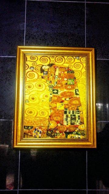 100% natuurlijk - Barnsteen - Baltic Amber mosaic - Klimt