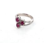 Ring - 18 karaat Witgoud Robijn - Diamant, Nieuw