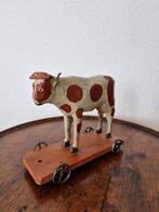 Unknown - Speelgoed Draft cow, wood painted - 1850-1900 -
