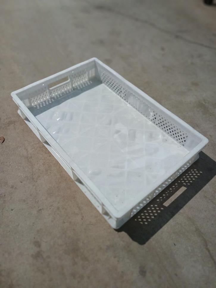 Stapelkrat 600x400x100mm wit nieuw, Doe-het-zelf en Bouw, Kratten en Dozen, Ophalen of Verzenden