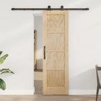 vidaXL Schuifdeuren set Handmatig Naturel en zwart 61 x, Doe-het-zelf en Bouw, Deuren en Vliegenramen, Verzenden, Nieuw