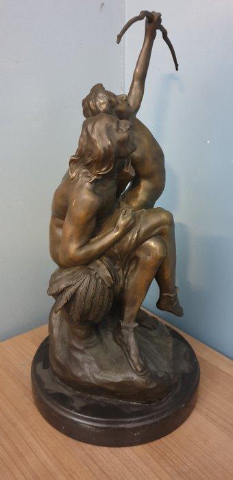 Milo (1910-1978) - sculptuur, Nude Native American Male