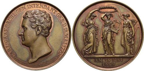 Bronze-medaille 1829 Brandenburg-Preussen Pruisen Friedri..., Postzegels en Munten, Penningen en Medailles, Verzenden