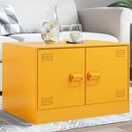 vidaXL Salontafel 67x50x44 cm staal geel, Huis en Inrichting, Tafels | Salontafels, Verzenden, Nieuw