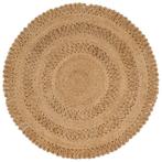 vidaXL Tapijt rond 120 cm gevlochten jute, Huis en Inrichting, Verzenden, Nieuw